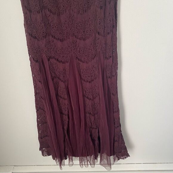 Betsy & Adam Women’s Boat Neck Lace Maxi Dress size 6 - Picture 3 of 6